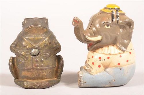 TWO CAST IRON ANIMAL STILL