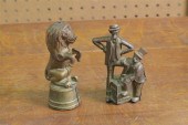TWO CAST IRON BANKS. ''Mutt &