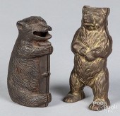 TWO CAST IRON BEAR BANKSTwo ca