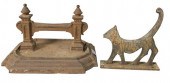 TWO CAST IRON BOOT SCRAPERS, 1