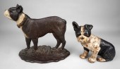 TWO CAST IRON BOSTON TERRIER D