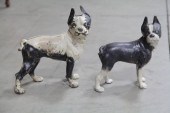 TWO CAST IRON DOORSTOPS.  Amer