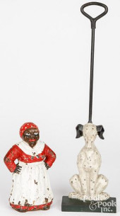 TWO CAST IRON DOORSTOPS<br>Two