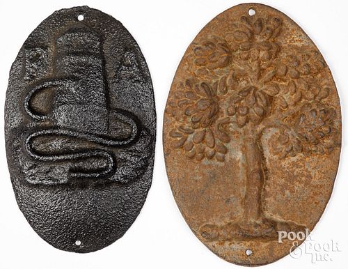 TWO CAST IRON