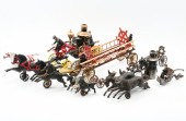 TWO CAST IRON HOOK & LADDER FI