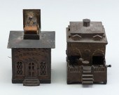 TWO CAST IRON MECHANICAL BANKS