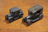 TWO CAST IRON MODEL T'S.  Amer