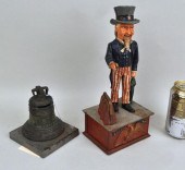 TWO CAST IRON PATRIOTIC BANKSa