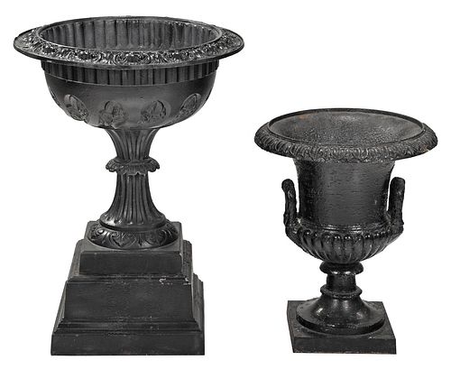 TWO CAST IRON PLANTERSlate 19th