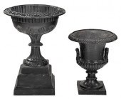 TWO CAST IRON PLANTERSlate 19t