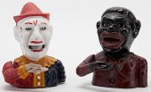 TWO CAST IRON REPRODUCTION TOY