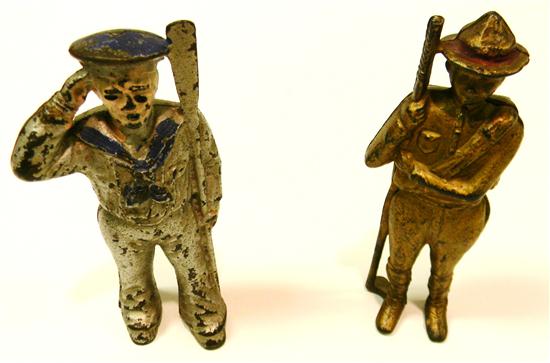 Two cast iron still banks: Hubley