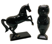TWO CAST IRON STILL BANKS - RE
