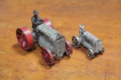 TWO CAST IRON TRACTORS.  Ameri