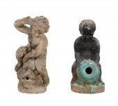 TWO CAST STONE PUTTI GARDEN FO