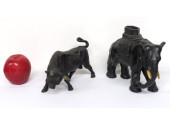TWO CAST WHITE METAL FIGURES -