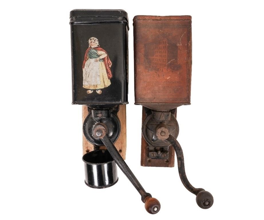 Two casts iron wall mount coffee