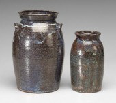 Two Catawba Valley stoneware j