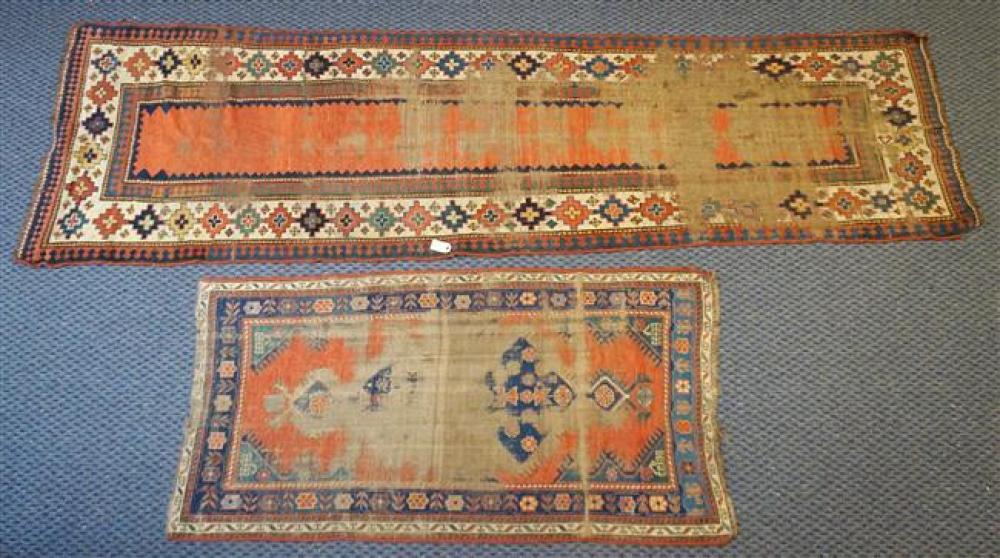 TWO CAUCASIAN RUGS, LARGER: 10 FT 9