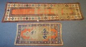 TWO CAUCASIAN RUGS, LARGER: 10