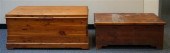 TWO CEDAR PACKING TRUNKS (ONE
