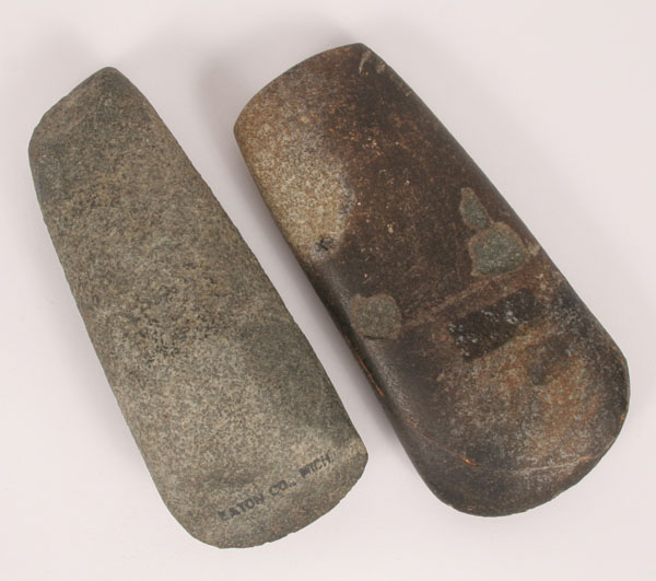Two celts; one is from Eaton Co.
