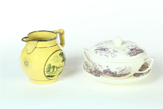 TWO CERAMIC ITEMS.  England  mid