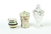 TWO CERAMIC PIECES AND CHALKWA