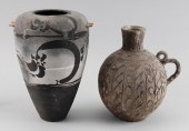 TWO CERAMIC VESSELS , 1) IN SE