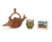 TWO CERAMIC VESSELS AND A KAQC
