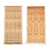 TWO CEREMONIAL DAYAK "PUA" TEX