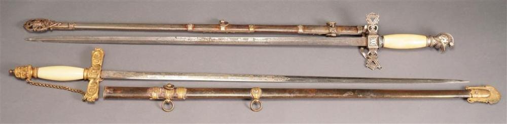 TWO CEREMONIAL SWORDSTwo Ceremonial