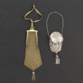 TWO CHAIN MESH PURSES silver 6