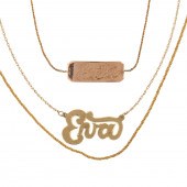 TWO CHAIN NECKLACES & ONE CHAI