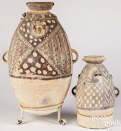 TWO CHANCAY POTTERY AMPHORA