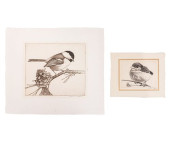 TWO CHARLES EMILE HEIL ETCHING