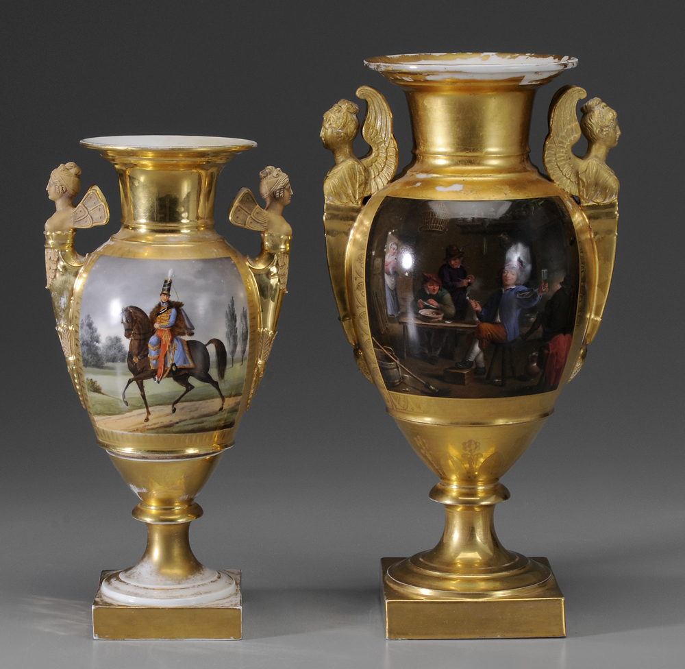 Two Charles X Porcelain Urns