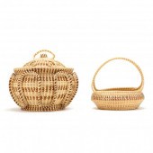 TWO CHARLESTON SWEETGRASS BASK