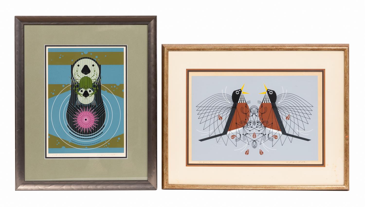TWO CHARLEY HARPER ANIMAL PRINTS,