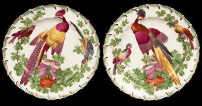 Two Chelsea plates, circa 1755,