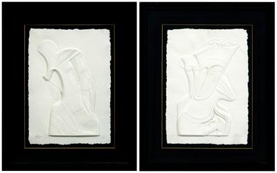 Two Chemiakin embossed prints