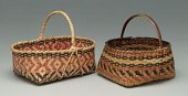Two Cherokee river cane basket