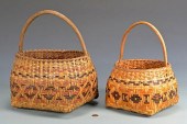 TWO CHEROKEE RIVERCANE BASKETS
