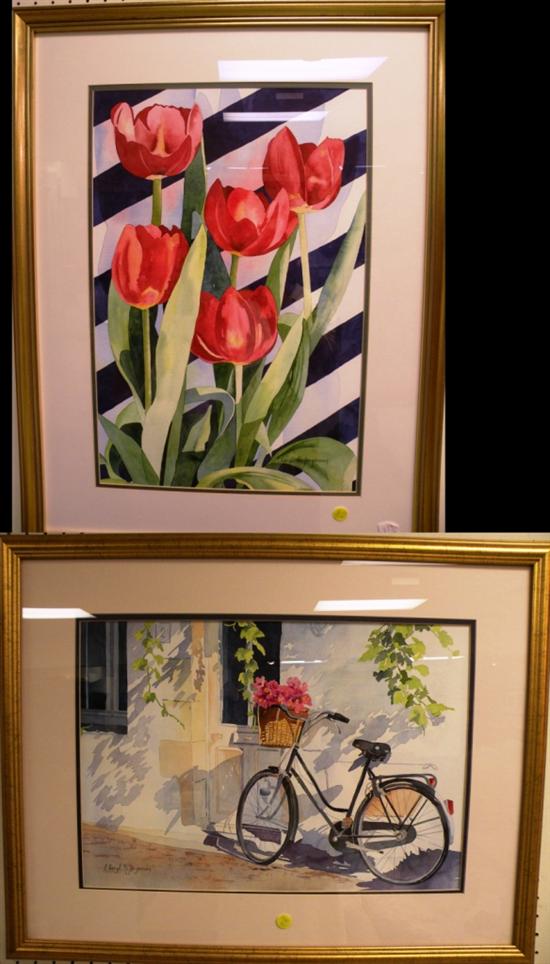 Two Cheryl S. Jorgensen watercolors