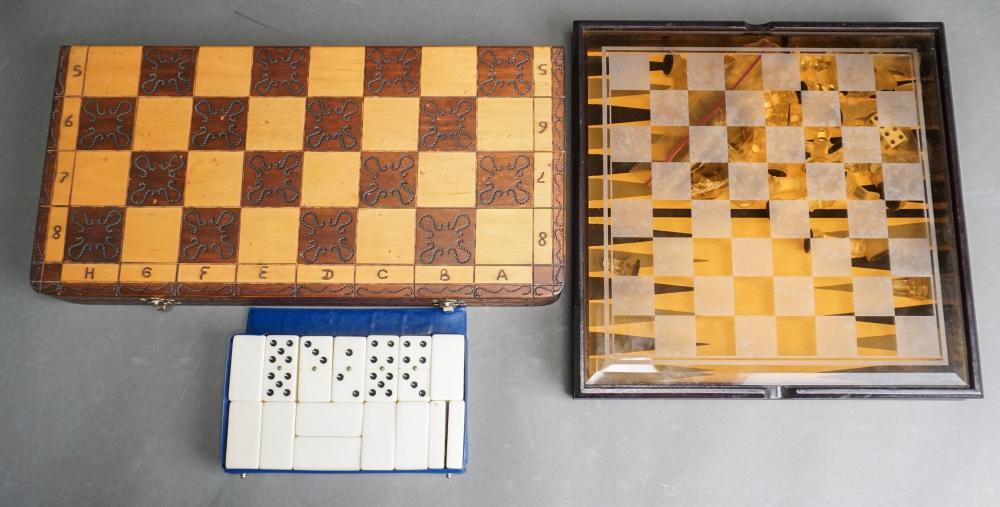 TWO CHESS SETS AND A SET OF