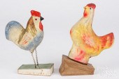 TWO CHICKEN SQUEAK TOYS, TALLE