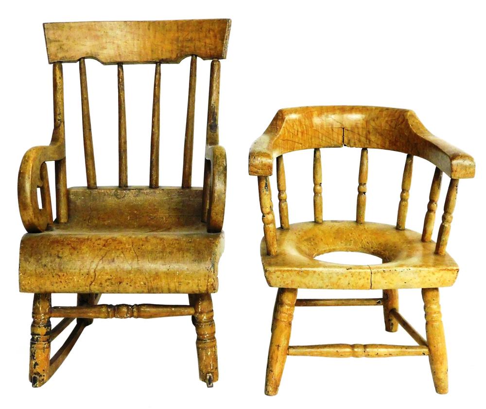 TWO CHILDREN'S CHAIRS, BOTH
