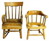 TWO CHILDREN'S CHAIRS, BOTH AM