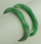 TWO CHILDREN'S SIZE GREEN JADE