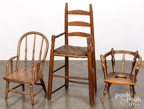TWO CHILD'S CHAIRS AND A